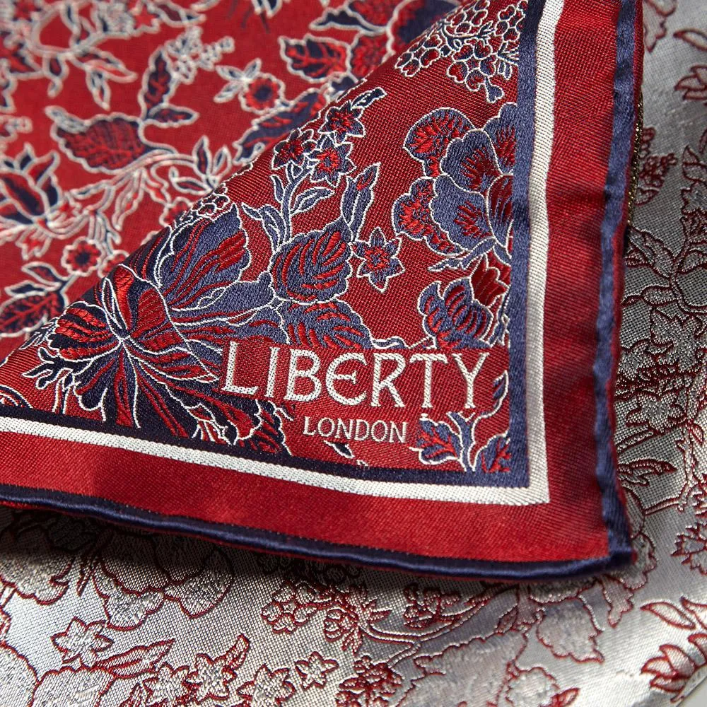 Liberty New Christelle Pocket SquareDark Red