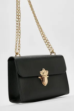 Lock Detail Cross Body Bag