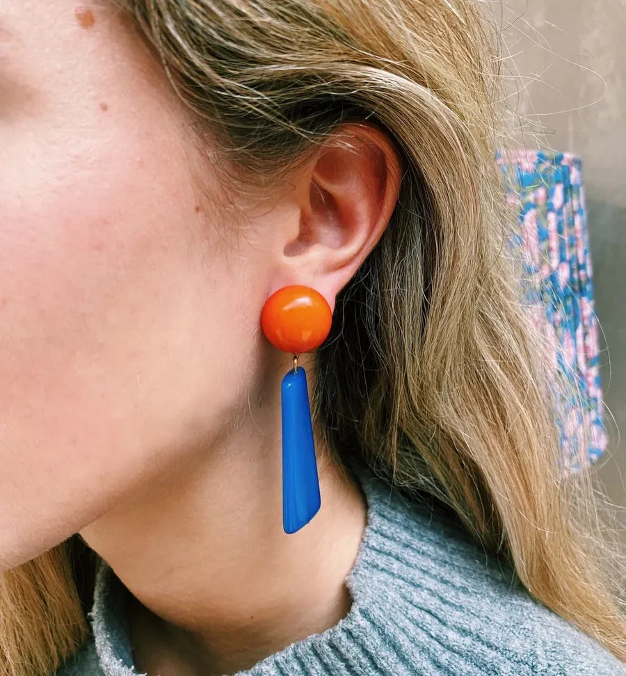 Lorena Taddei Orange/Blue Earring Set