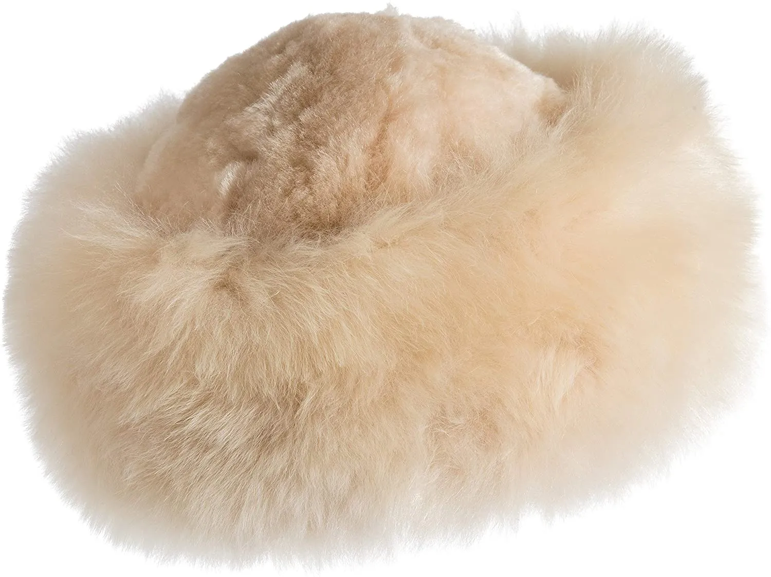 Luxurious Baby Alpaca fur hat BEIGE - Real fur alpaca hat