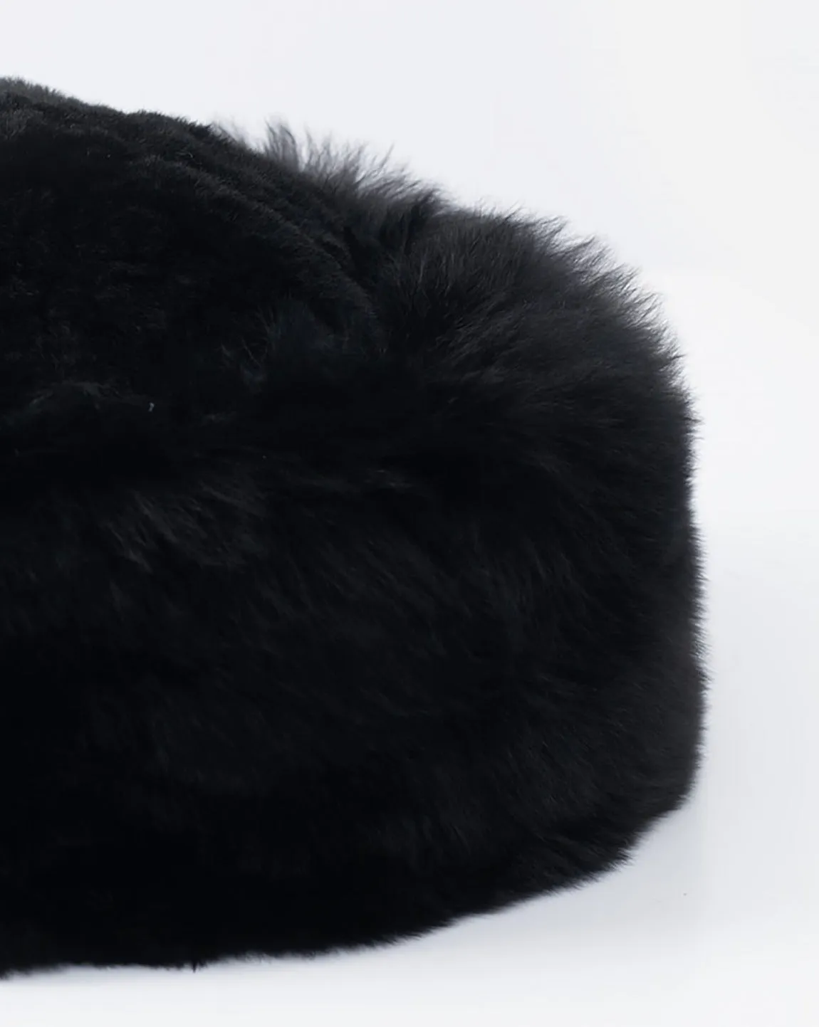 Luxury Baby Alpaca fur hat BLACK - Real fur alpaca hat