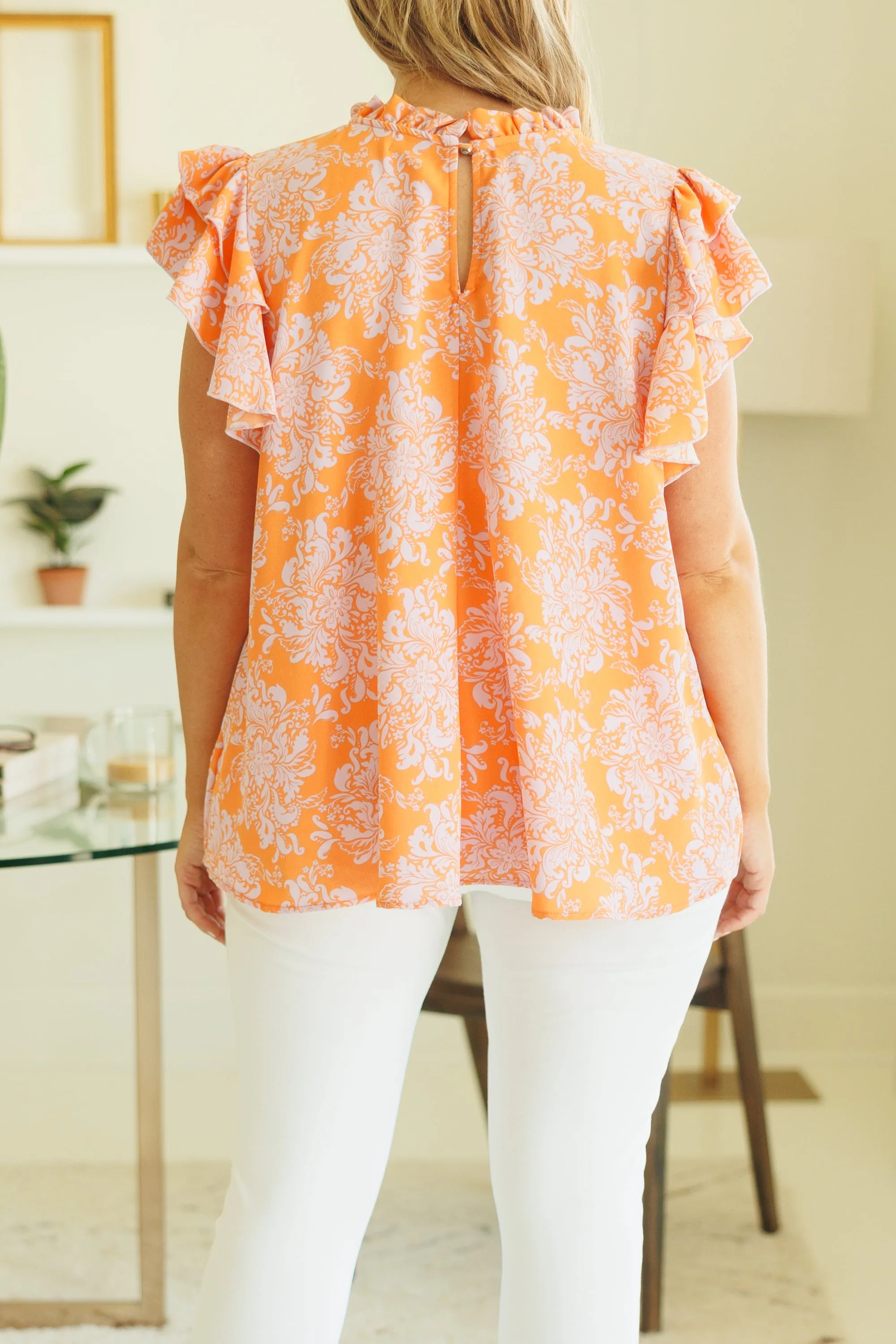 Magnolia Morning Top, Orange