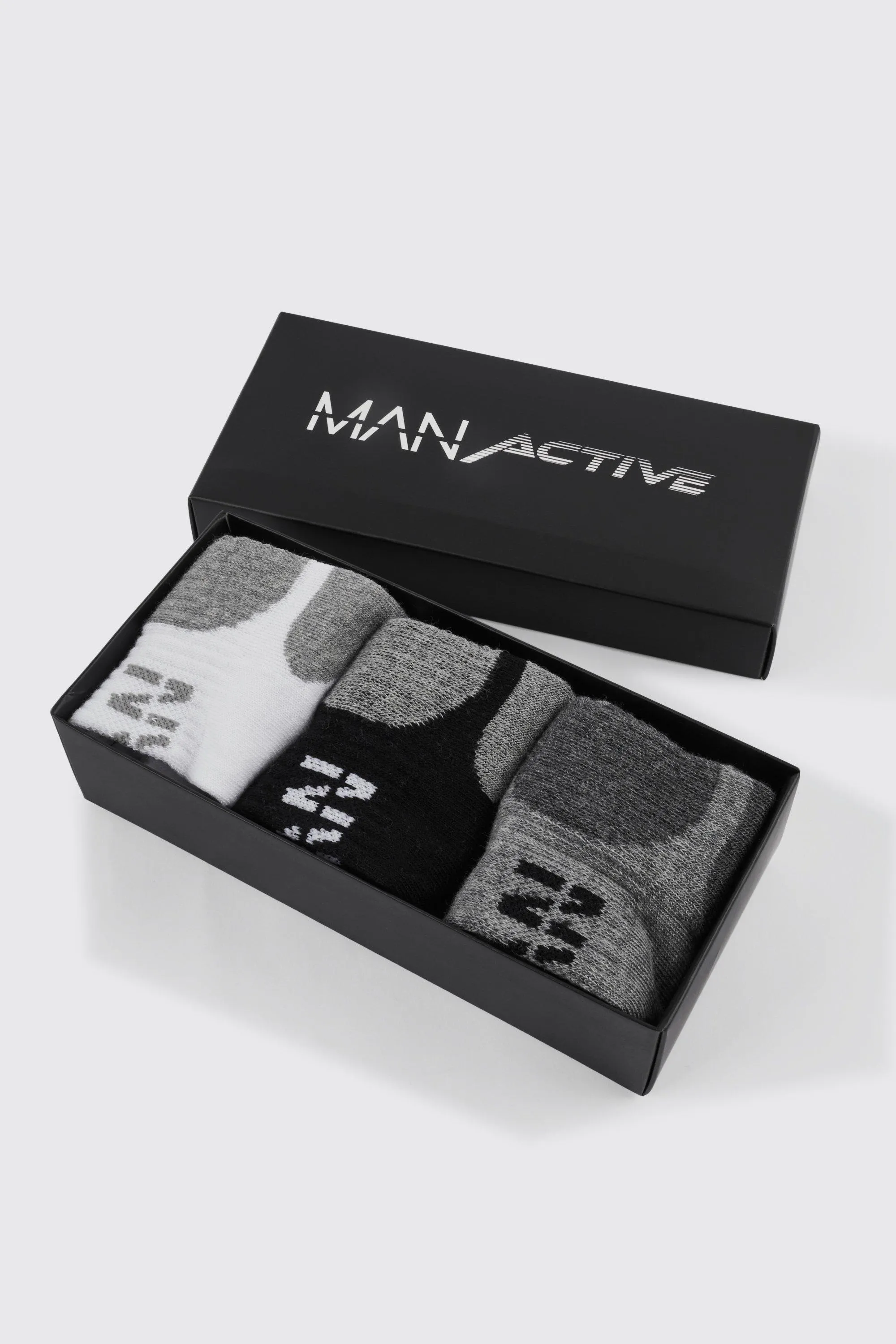 Man Active 3 Pack Gift Boxed Sneakers Socks