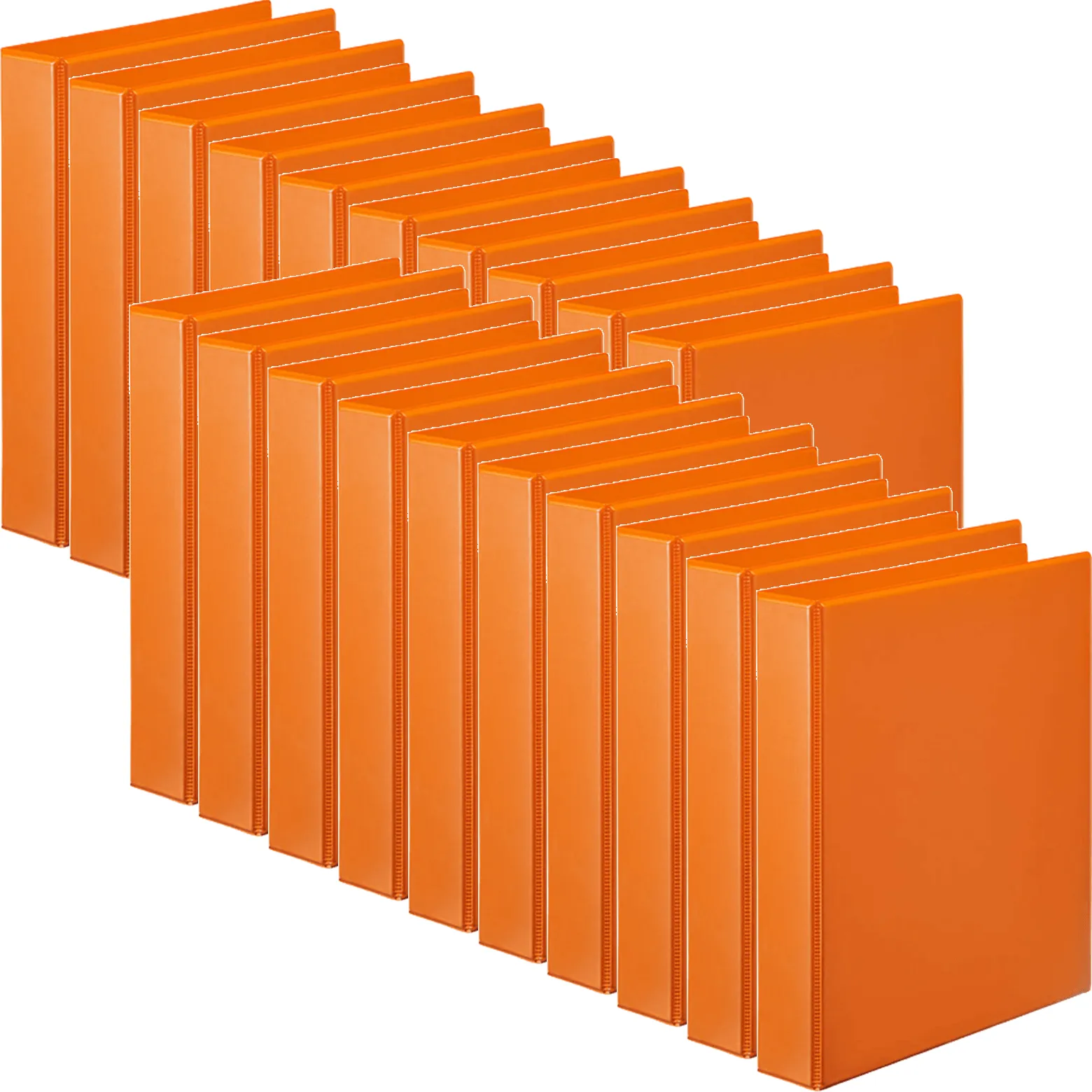 Marbig Clear View Insert Ring Binder Folder 2D 25mm A4 Orange 20 Pack