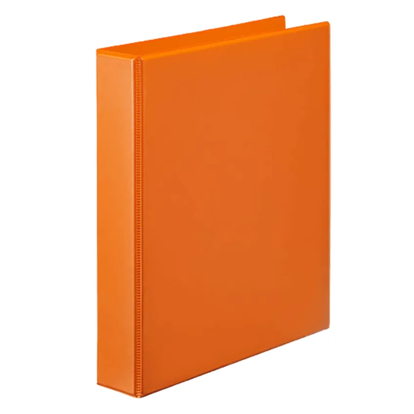 Marbig Clear View Insert Ring Binder Folder 2D 25mm A4 Orange 20 Pack