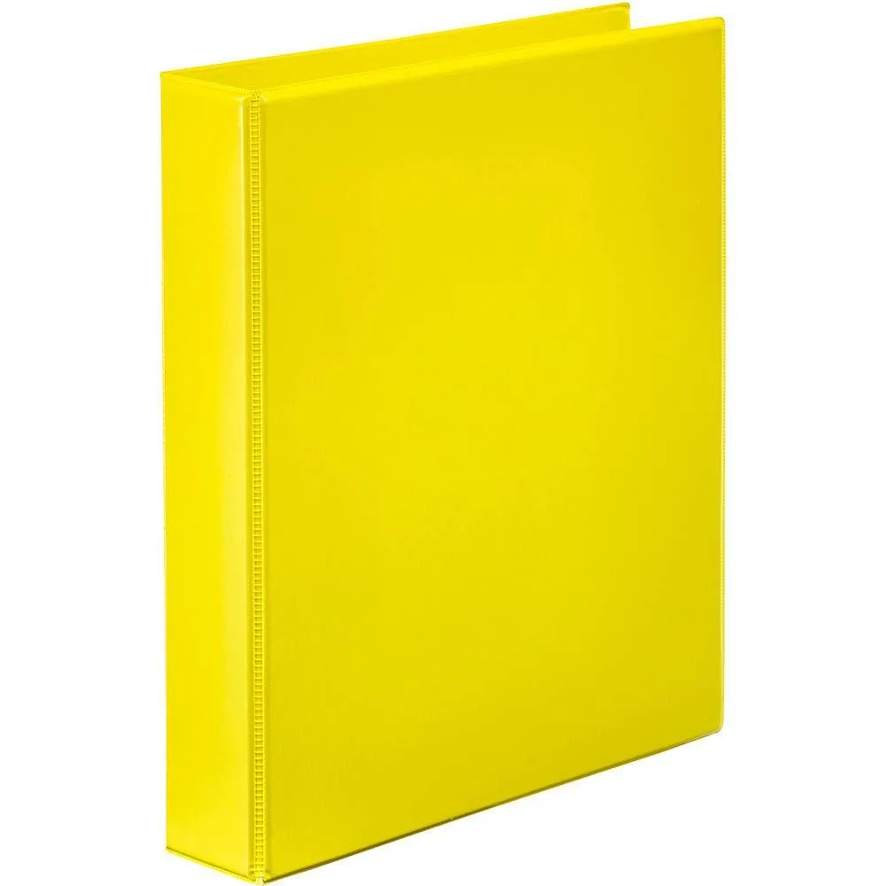 Marbig Clearview Insert Ring Binder Folder 2D 25mm A4 Yellow Box 20