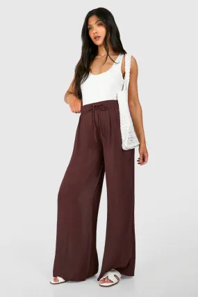 Maternity Cheesecloth Wide Leg Pants