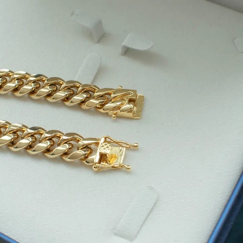 Miami Cuban Link Chain in Yellow Gold (14mm)