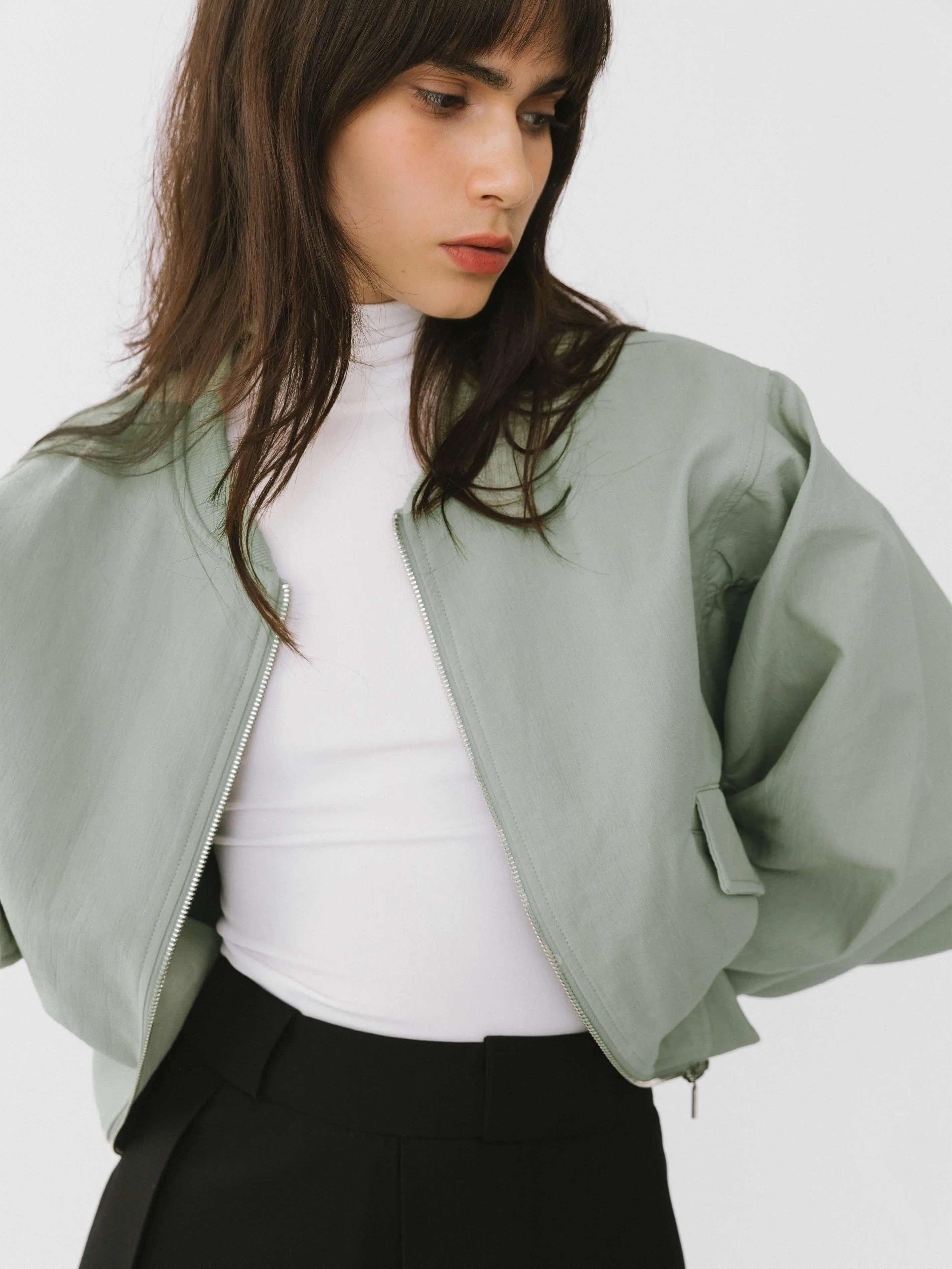 Mint Bomber Jacket