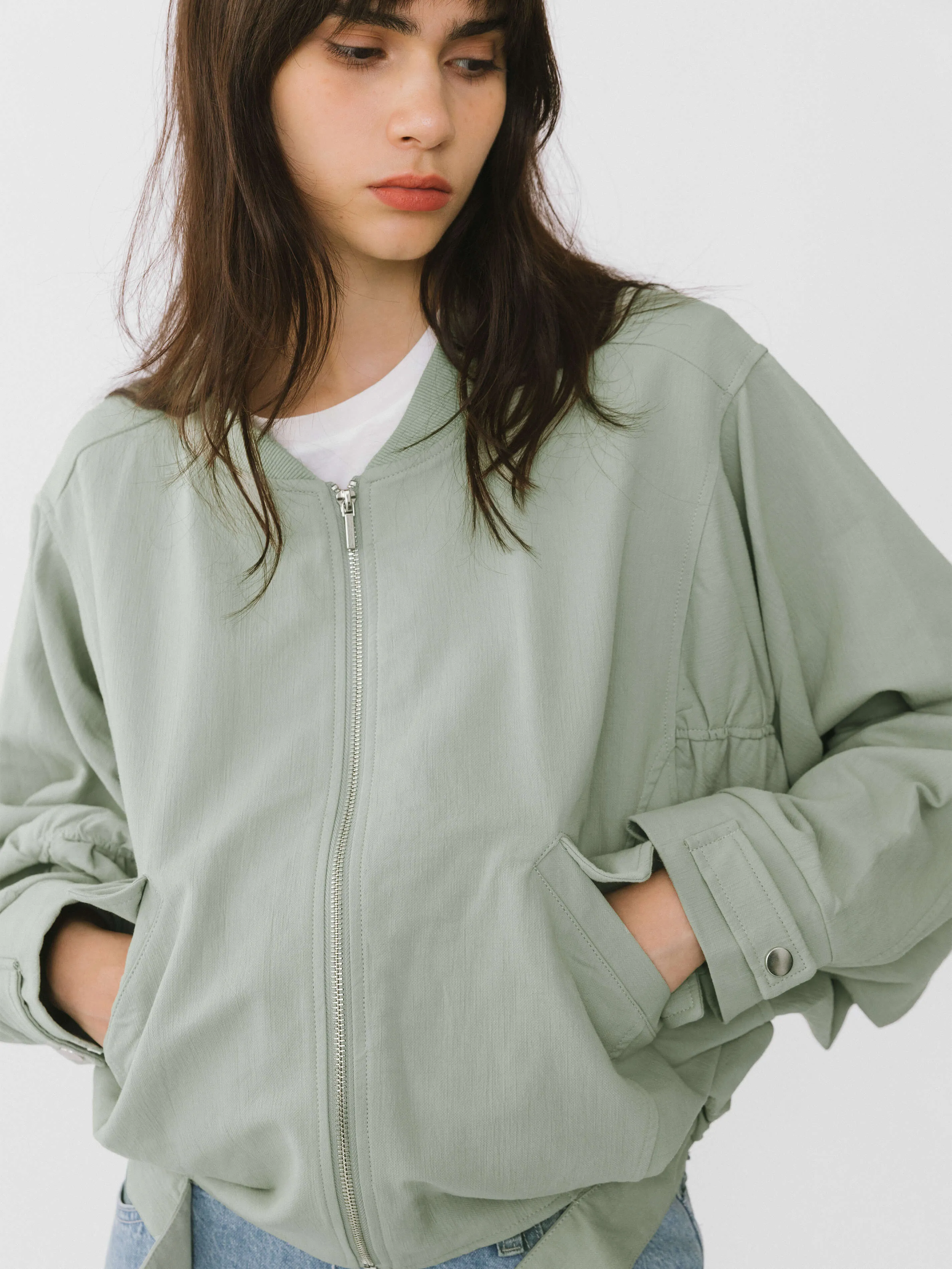 Mint Bomber Jacket