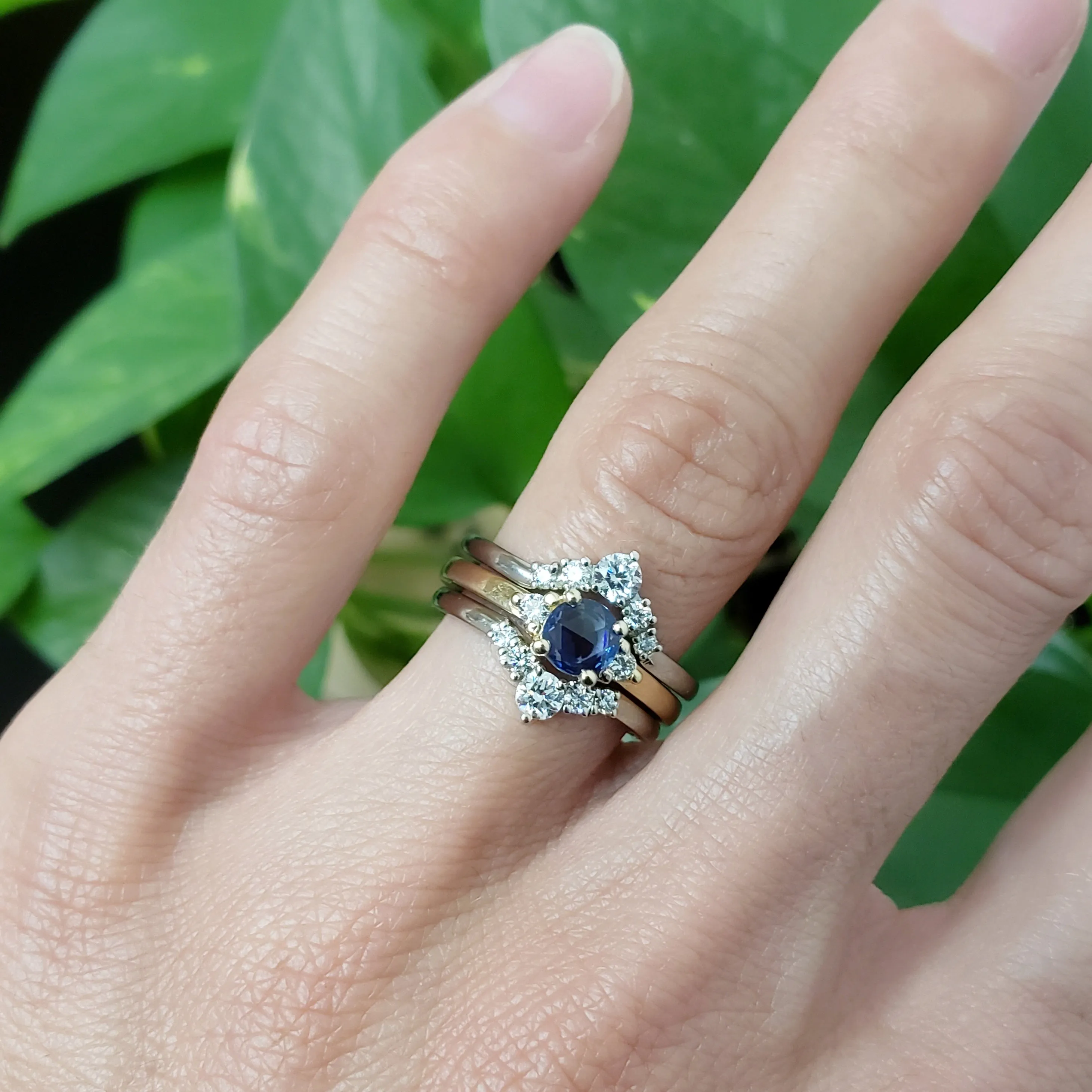 Moraine Yellow | Rose Cut Blue Sapphire