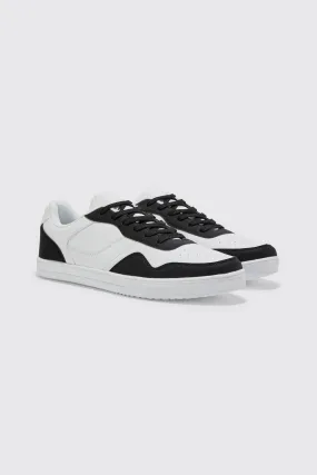 Multi Panel Perforated Detail Sneakers