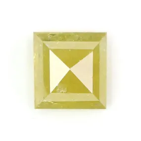 Natural Loose Princess Yellow Color Diamond 0.66 CT 4.40 MM Princess Shape Rose Cut Diamond KR1800