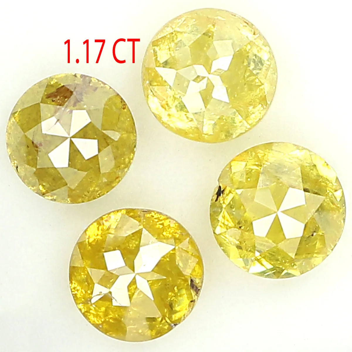 Natural Loose Rose Cut Yellow Color Diamond 1.17 CT 3.55 MM Rose Cut Shape Diamond L1015