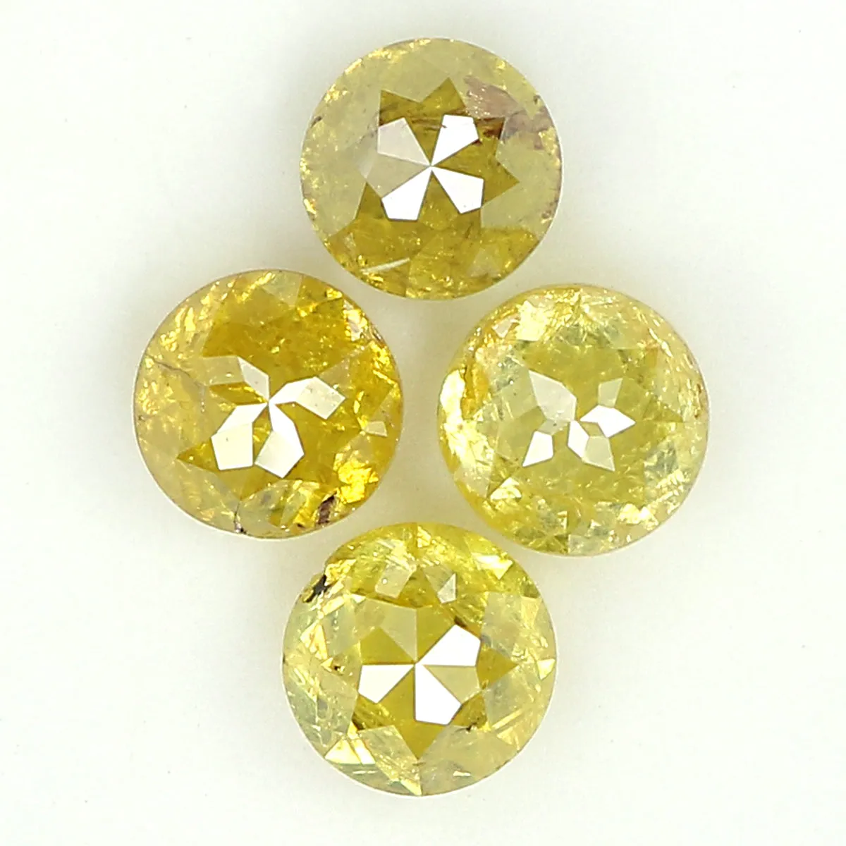 Natural Loose Rose Cut Yellow Color Diamond 1.17 CT 3.55 MM Rose Cut Shape Diamond L1015