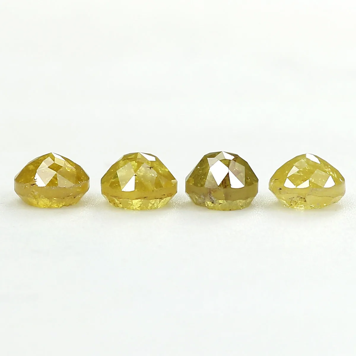 Natural Loose Rose Cut Yellow Color Diamond 1.17 CT 3.55 MM Rose Cut Shape Diamond L1015