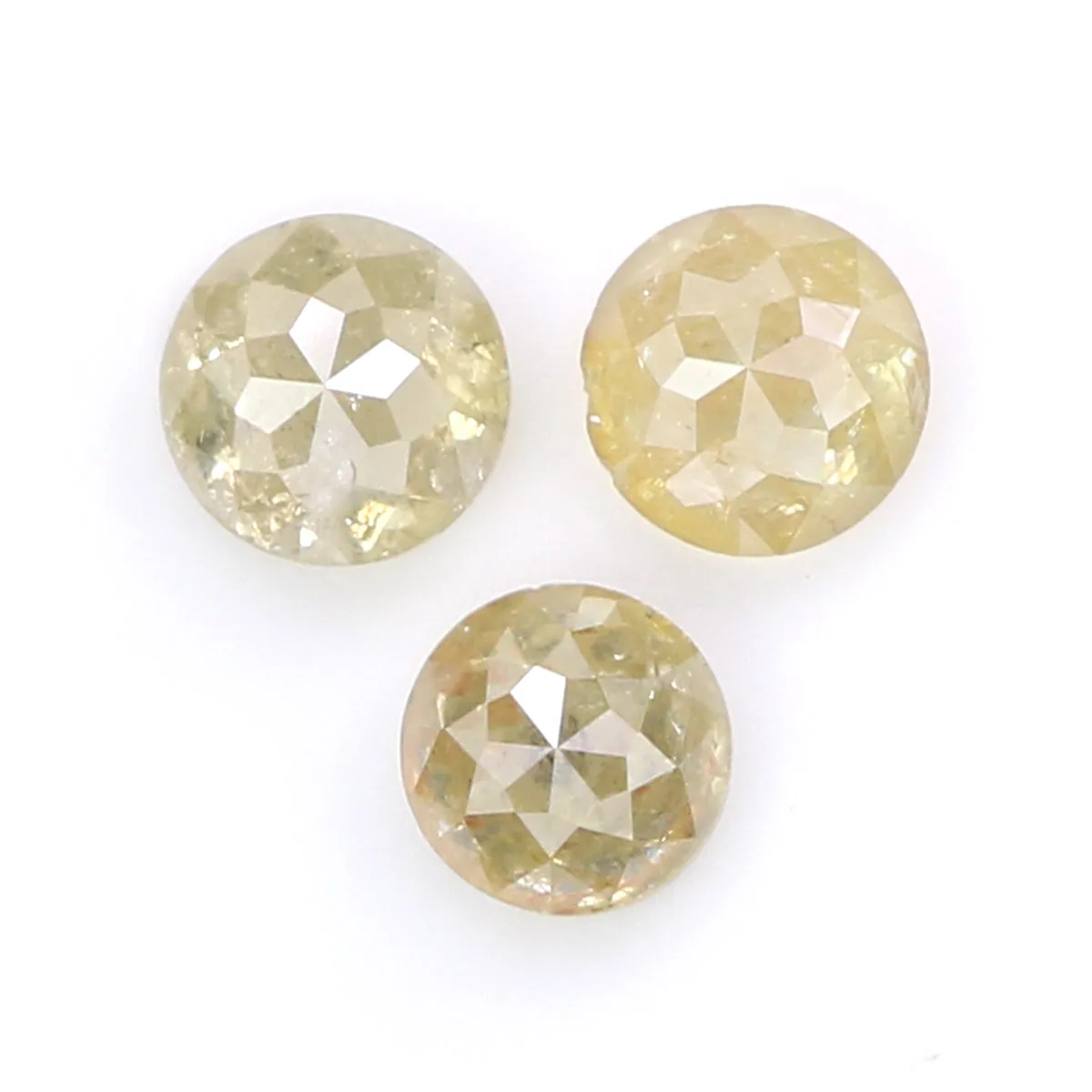 Natural Loose Rose Cut Yellow Color Diamond 1.21 CT 4.00 MM Round Rose Cut Shape Diamond L9951