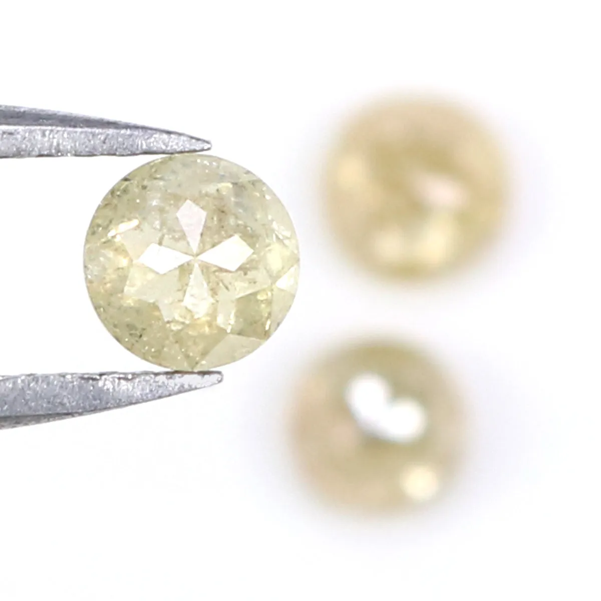 Natural Loose Rose Cut Yellow Color Diamond 1.21 CT 4.00 MM Round Rose Cut Shape Diamond L9951