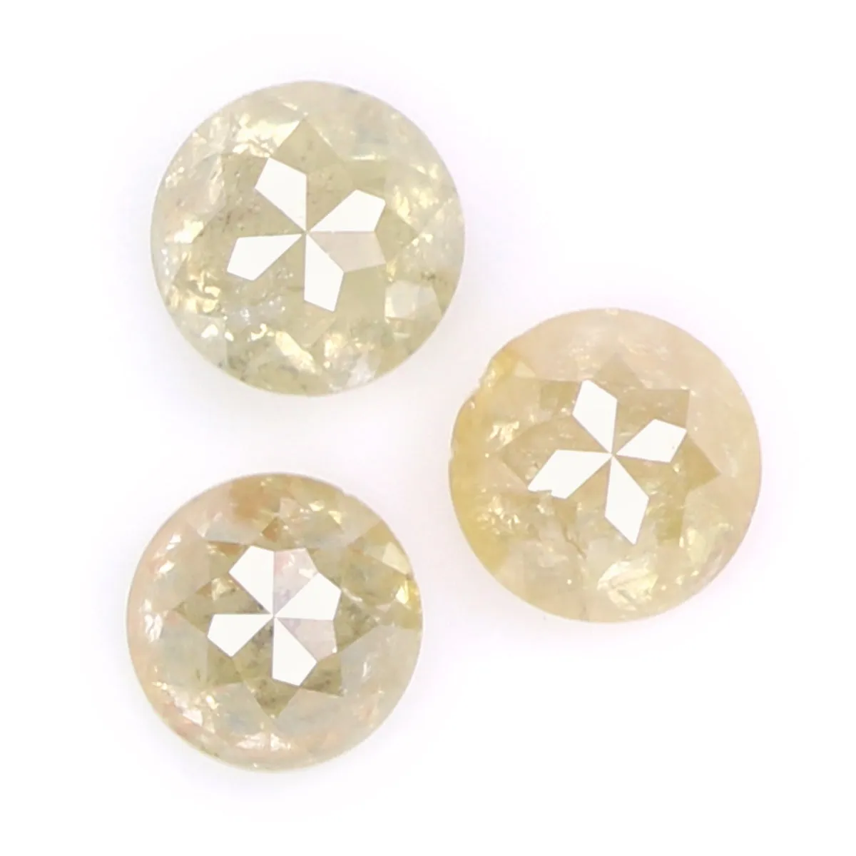 Natural Loose Rose Cut Yellow Color Diamond 1.21 CT 4.00 MM Round Rose Cut Shape Diamond L9951