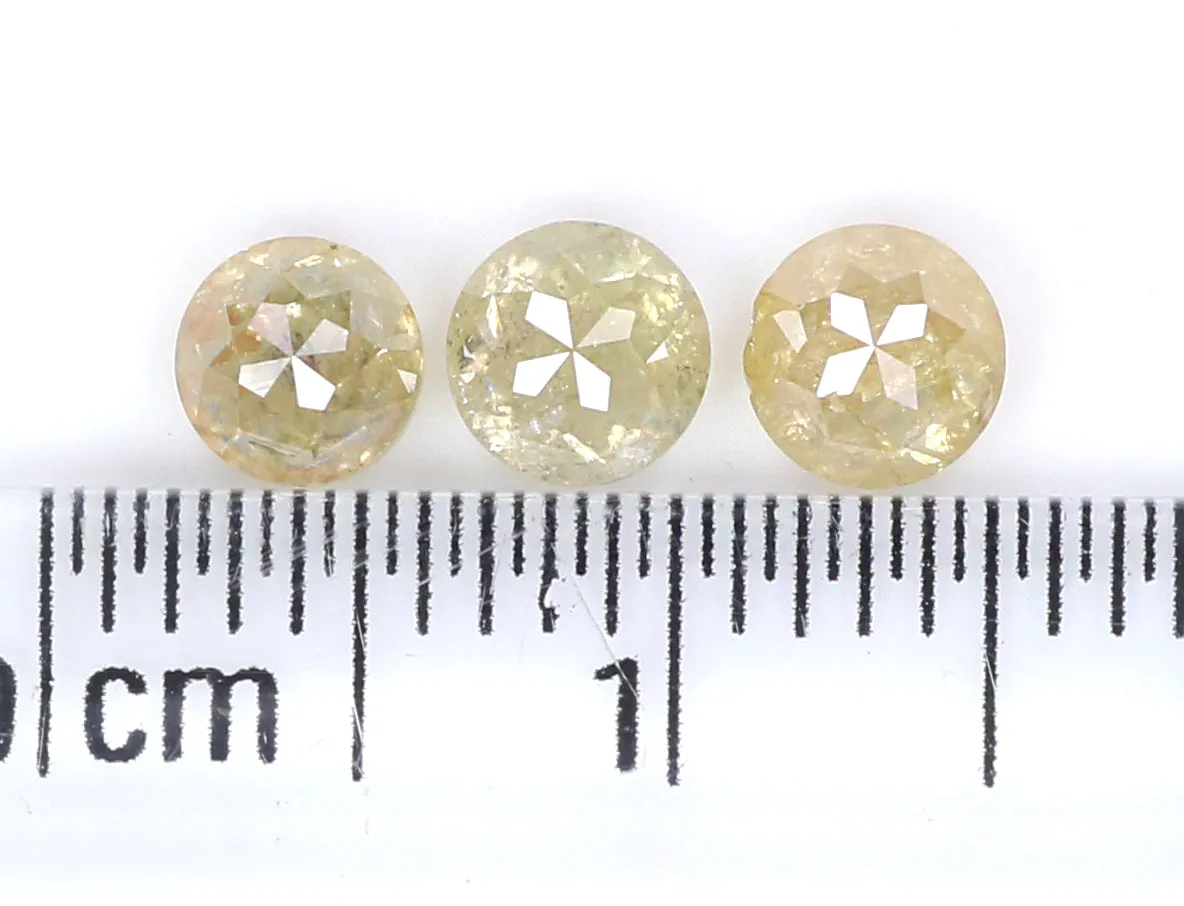 Natural Loose Rose Cut Yellow Color Diamond 1.21 CT 4.00 MM Round Rose Cut Shape Diamond L9951