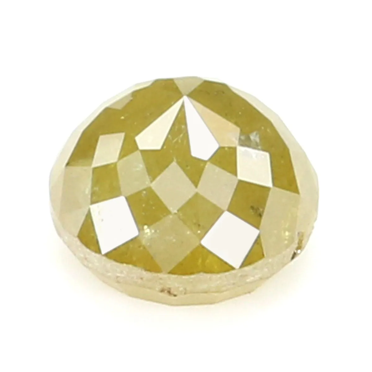 Natural Loose Rose Cut Yellow Color Diamond 1.65 CT 6.60 MM Round Rose Cut Shape Diamond L5279