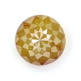 Natural Loose Rose Cut Yellow Color Diamond 1.74 CT 6.80 MM Round Rose Cut Shape Diamond L9856