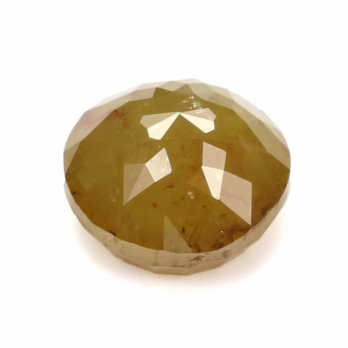 Natural Loose Rose Cut Yellow Color Diamond 1.74 CT 6.80 MM Round Rose Cut Shape Diamond L9856