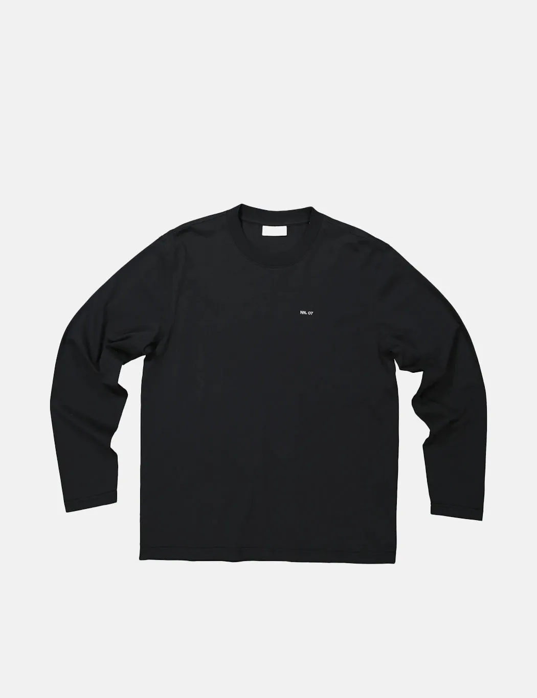 NN07 Adam Long Sleeve EMB T-Shirt - Black