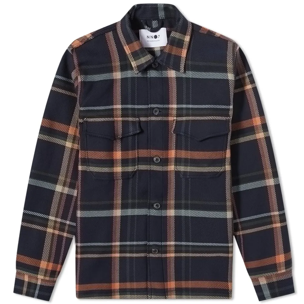 NN07 Bernard Check Shirt JacketNavy Check