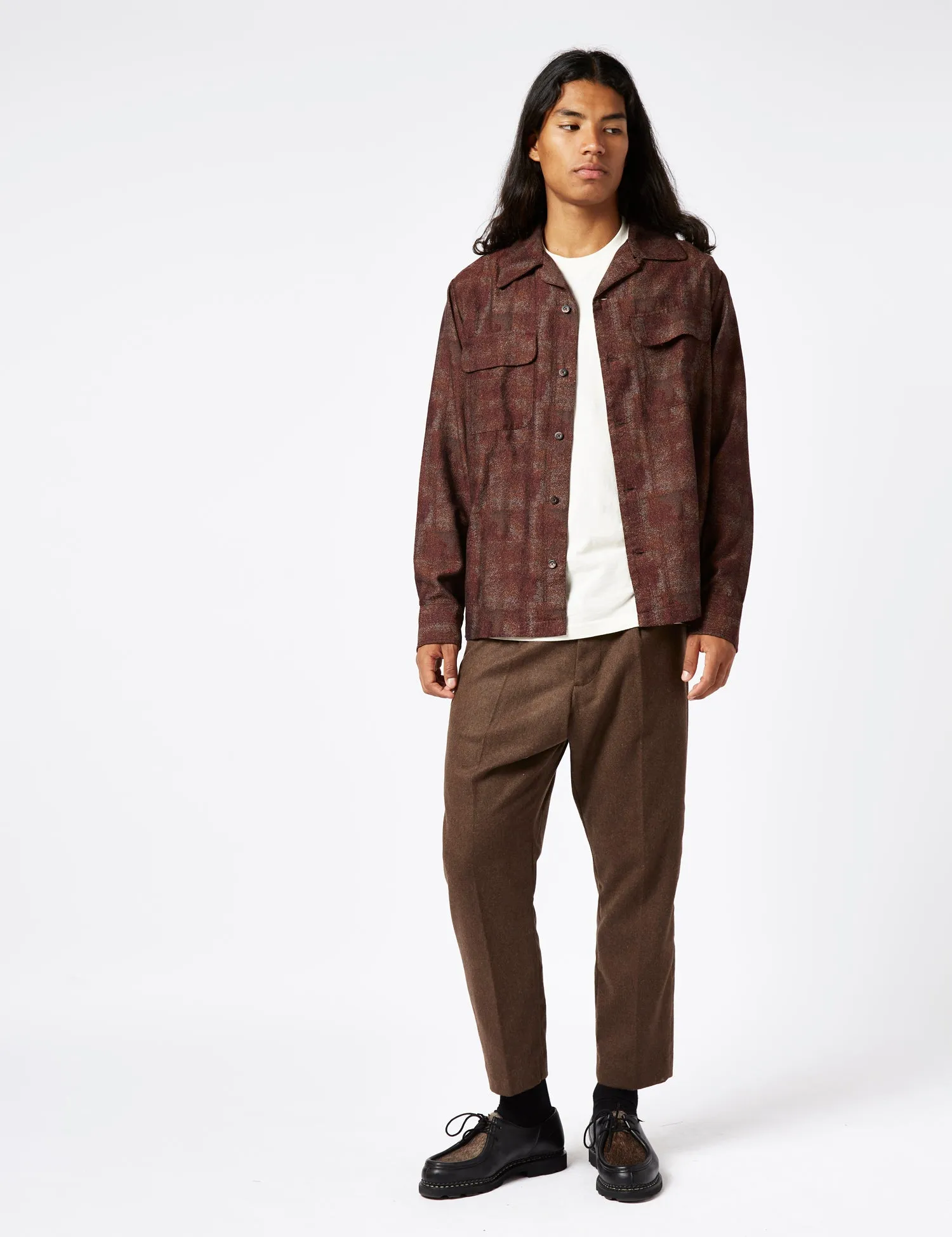 NN07 Daniel Long Sleeve Shirt - Wine Check