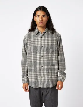 NN07 Freddy Shirt - Dark Grey Check