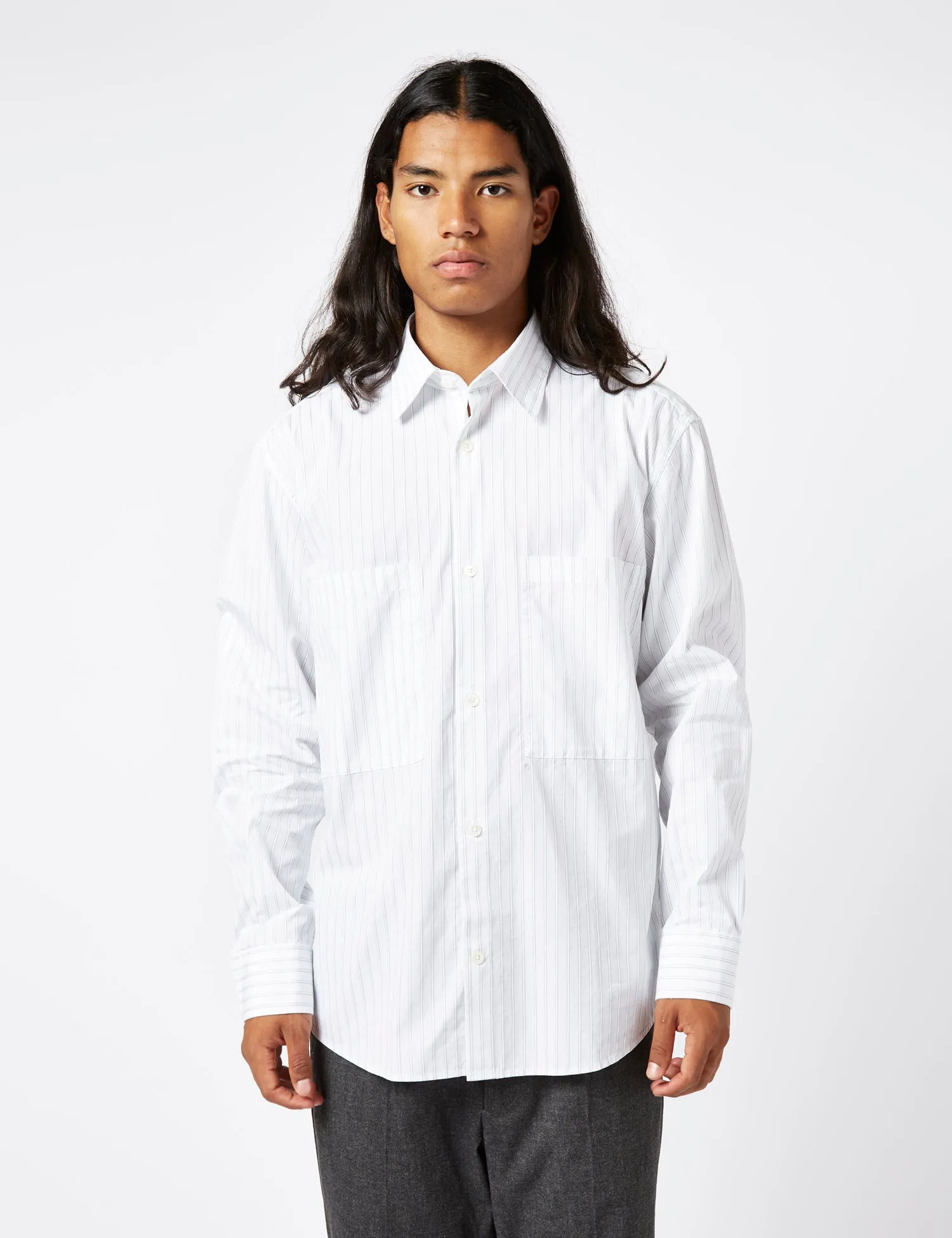 NN07 Freddy Shirt - White Stripe