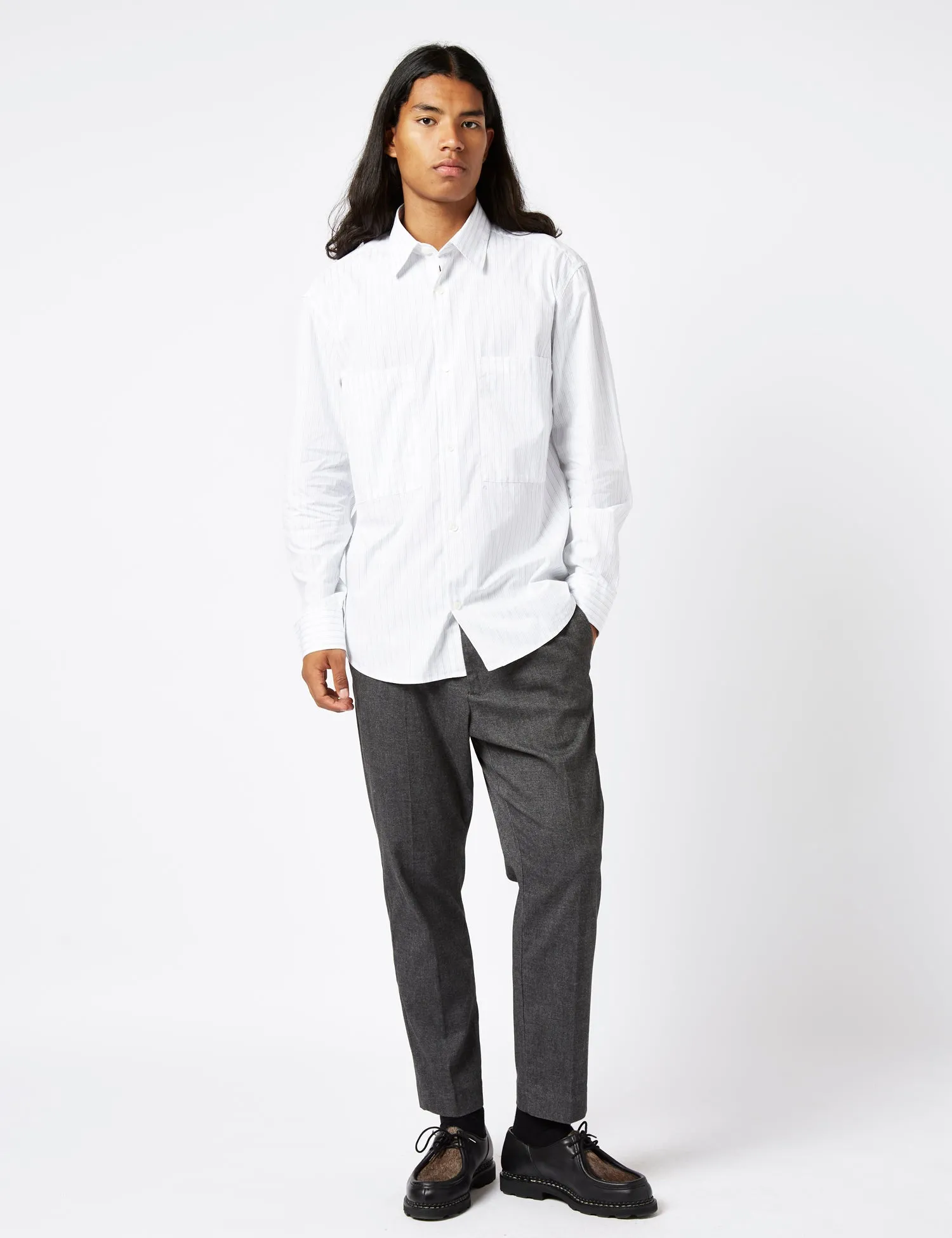 NN07 Freddy Shirt - White Stripe