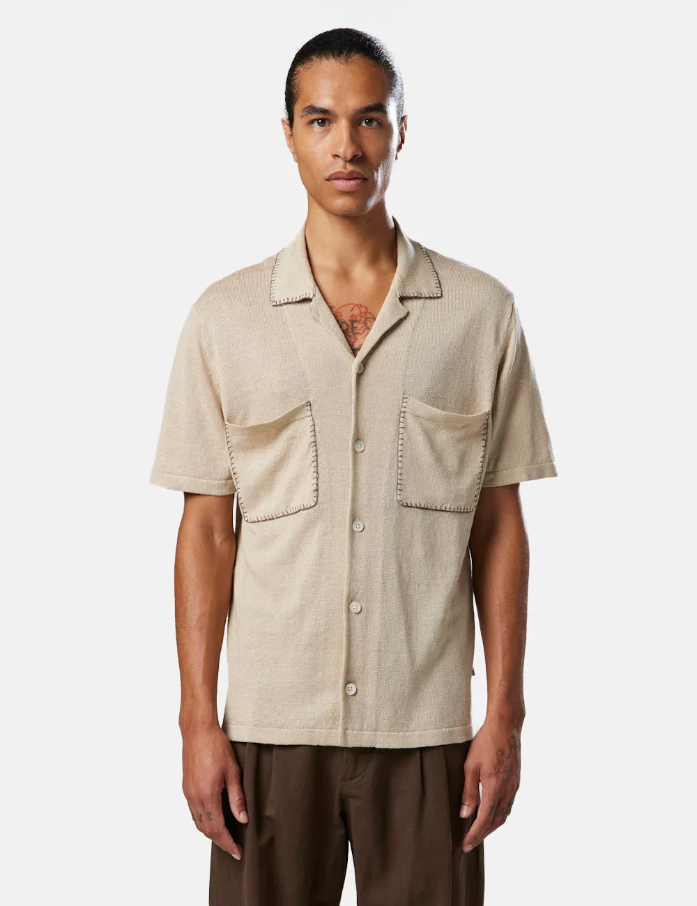 NN07 Henry Shirt - Irish Cream Beige