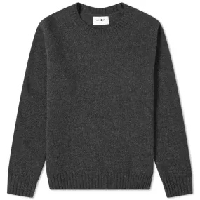 NN07 Nathan Crew KnitAntracite Grey Mel