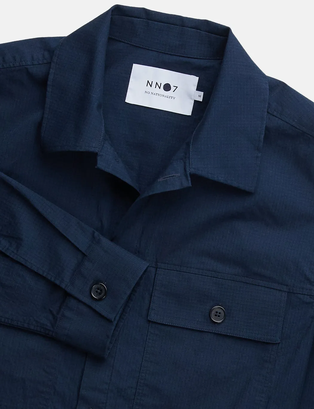 NN07 Wilas Organic Cotton Shirt - Navy Blue