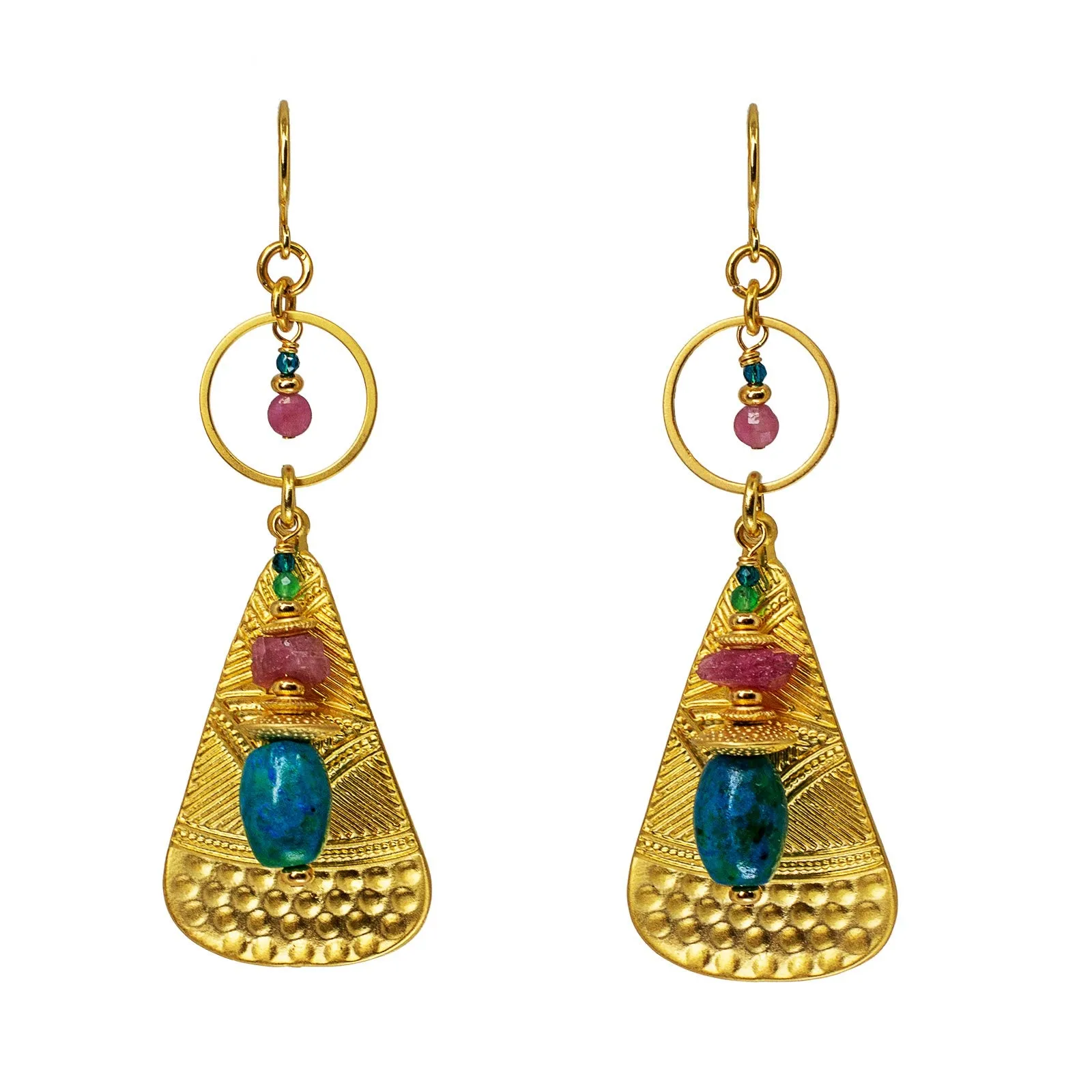 N°759 The Tourmaline & Green Onyx Rooftop Love Statement Earrings