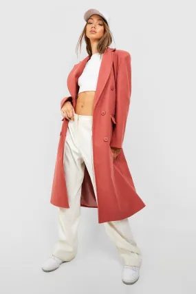 Oversized Shoulder Pad Double Breasted Coat