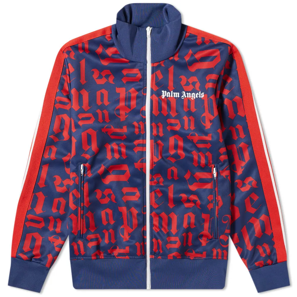 Palm Angels Broken Monogram Track JacketBlue & Red