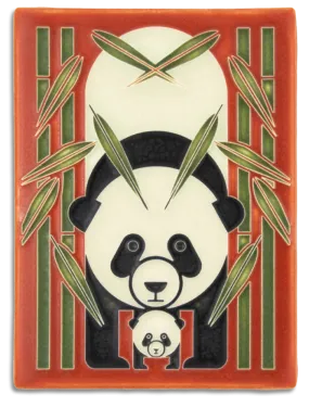 Panda Panda 6x8 Tile in Red