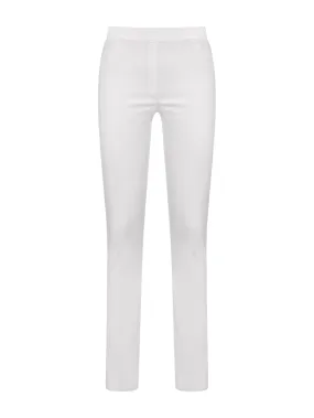 Pantalone a 5 tasche in Satin Power - Bianco