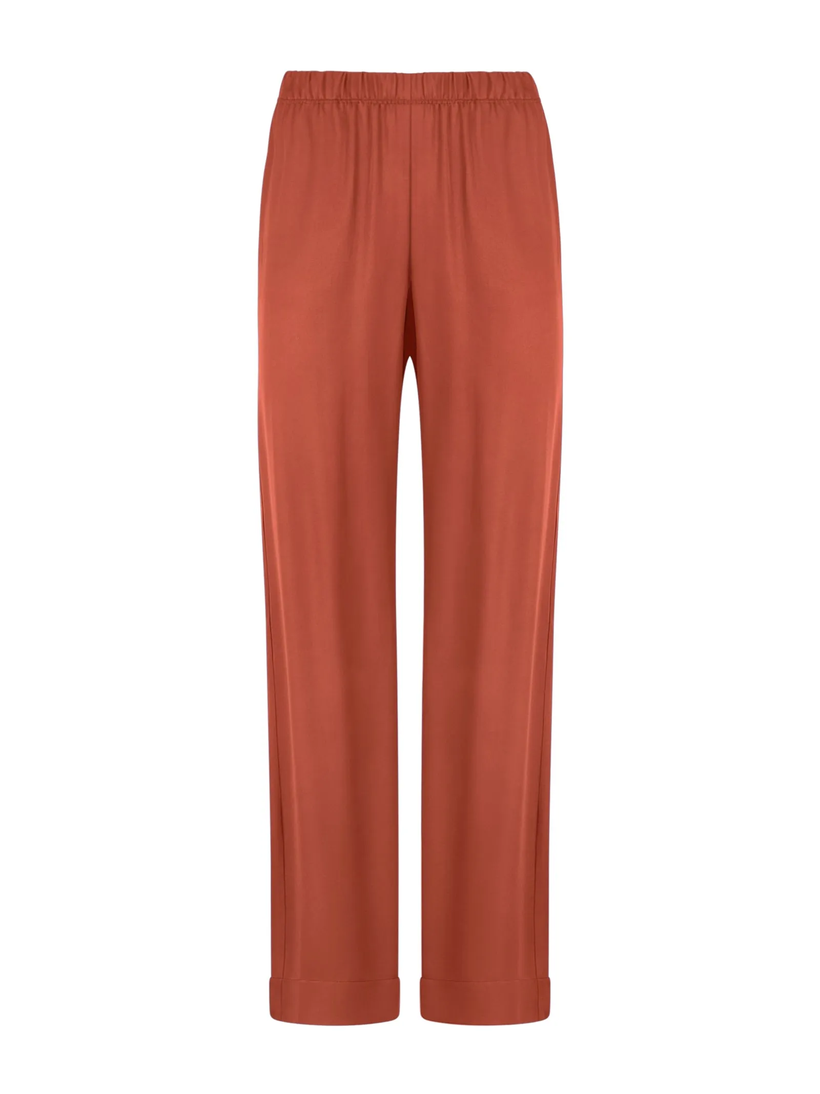 Pantalone a palazzo in Satin - Baked Clay