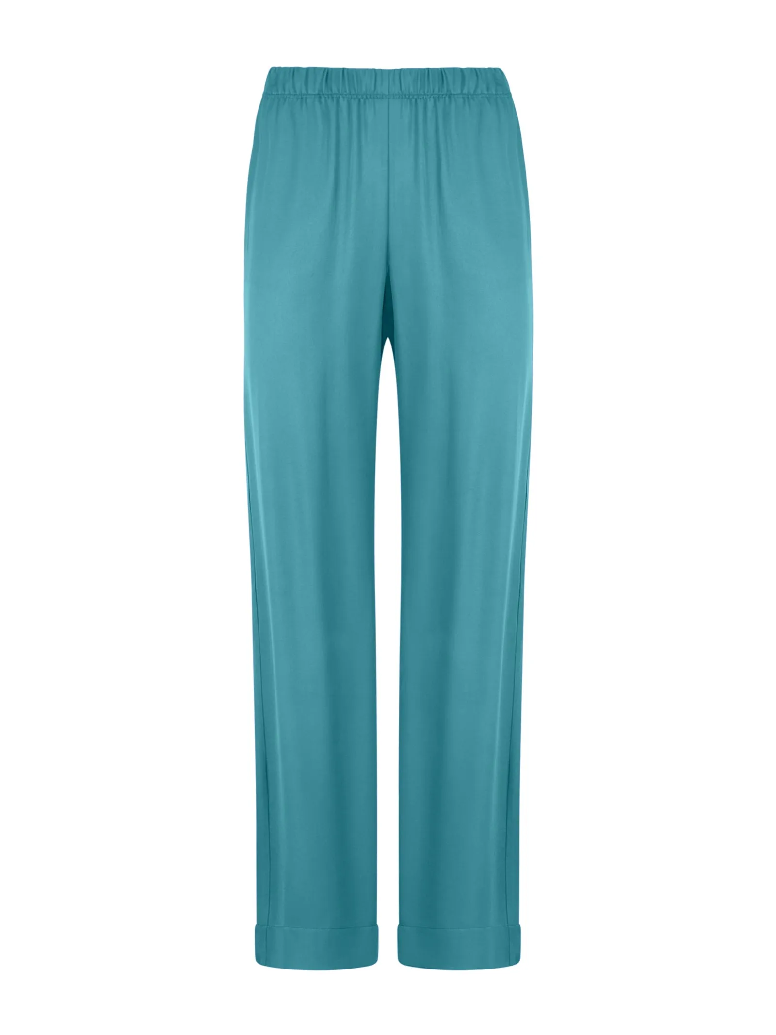 Pantalone a palazzo in Satin - Deep Lake