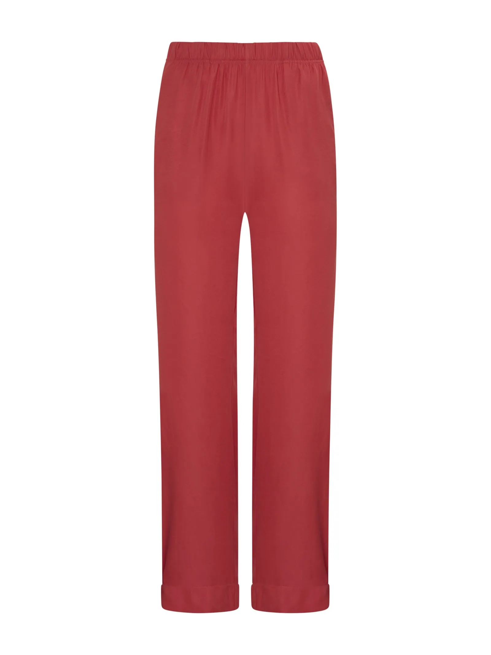 Pantalone a palazzo in Satin - Sun Kissed Coral