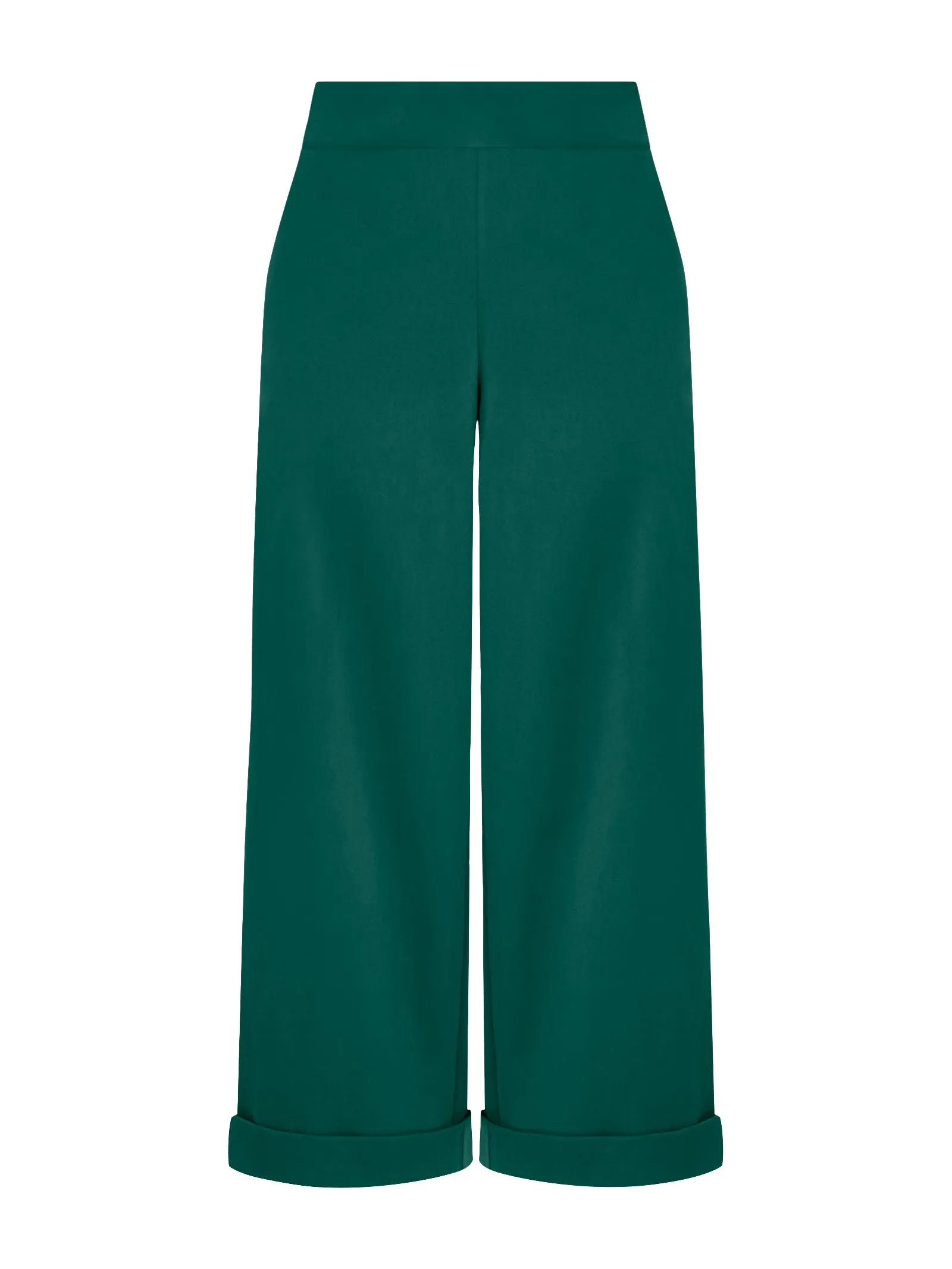 Pantalone ampio alla caviglia con tasche in Satin Power - Aventurine