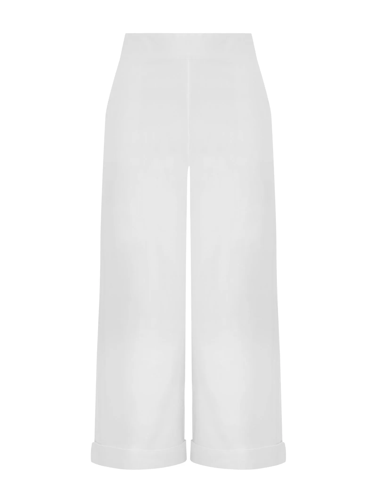 Pantalone ampio alla caviglia con tasche in Satin Power - Bianco