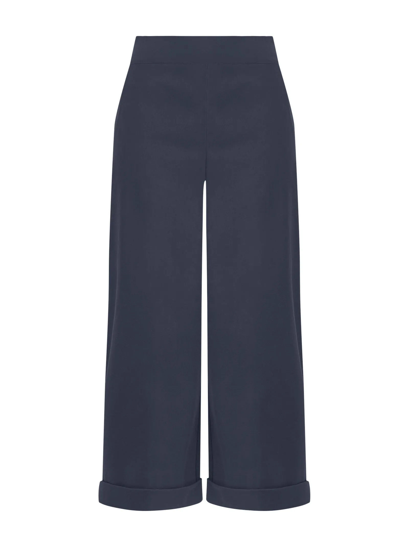 Pantalone ampio alla caviglia con tasche in Satin Power - Bleu