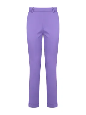 Pantalone Chino in Satin Power - Paisley Purple