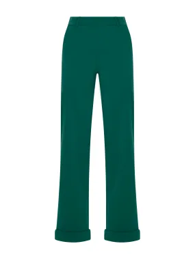 Pantalone dritto con tasche in Satin Power - Aventurine