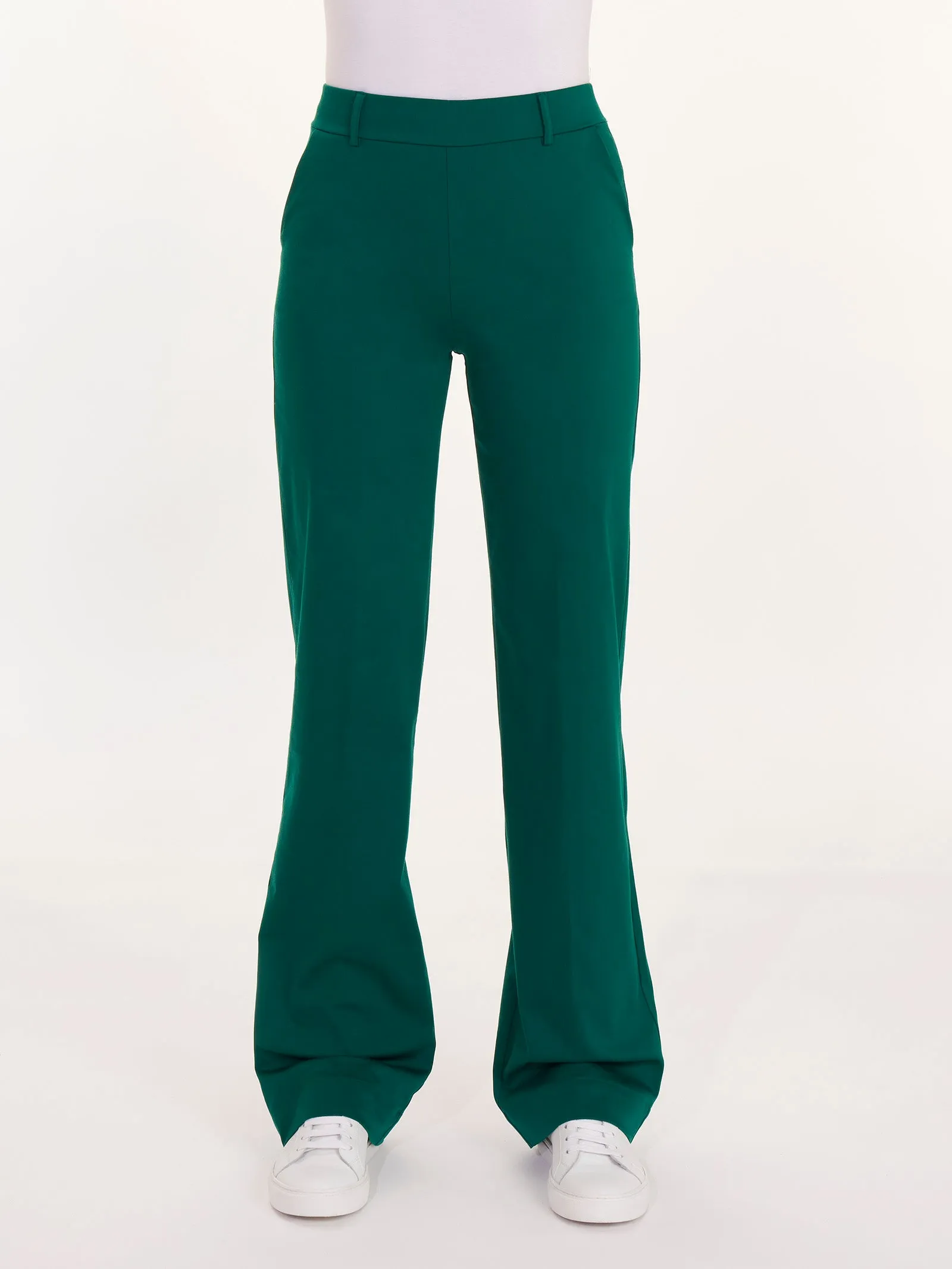 Pantalone dritto con tasche in Satin Power - Aventurine